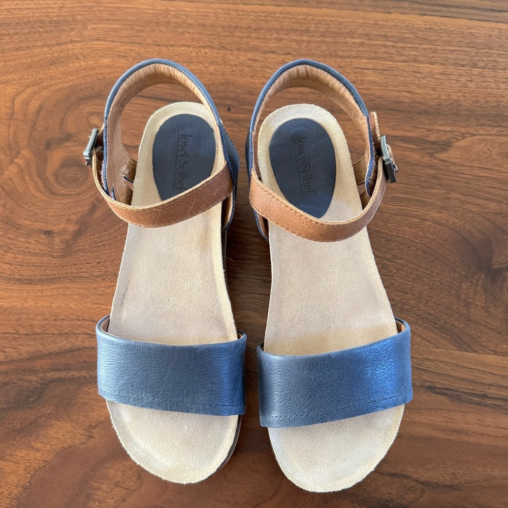 Joseph Seibel Belluno Leather Sandals, size 38, NIB